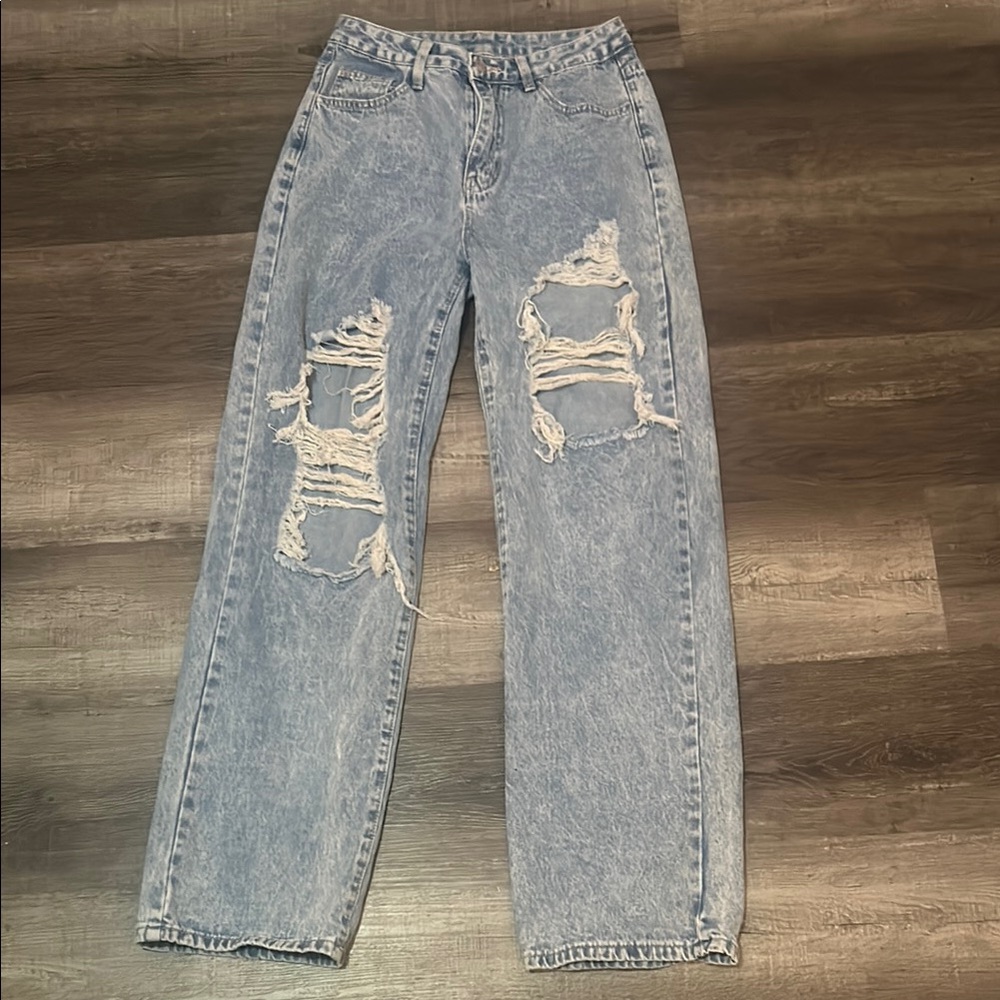 Distressed Blue Women's Jeans